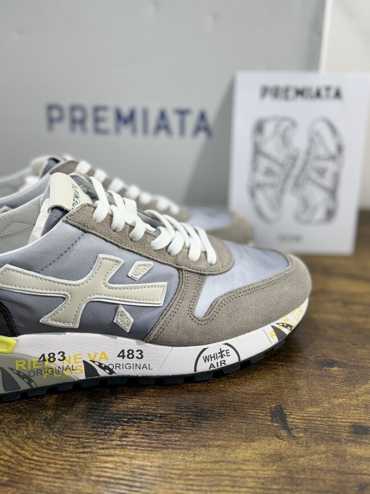 Premiata Mick      Sneaker Uomo Pelle Grey     Casual Sneaker Premiata Uomo 42