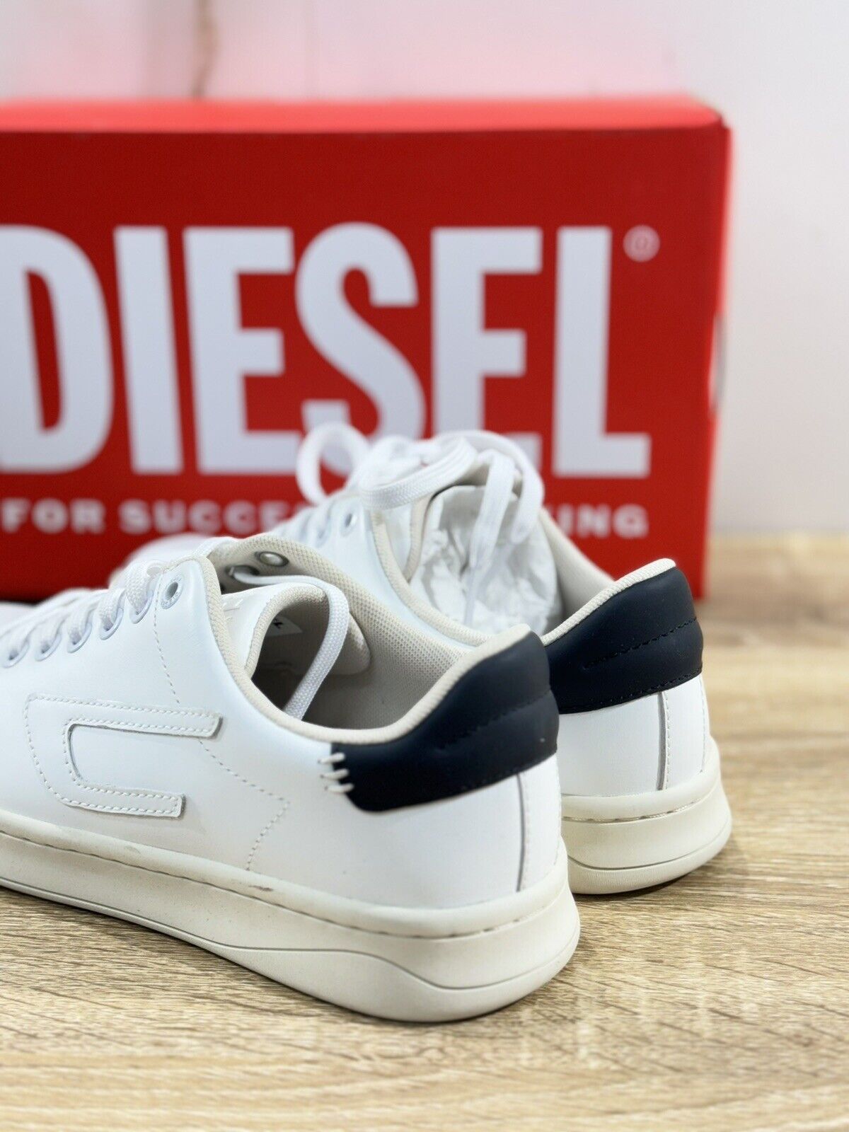 Diesel Sneaker Donna Athens Low E  Casual Pelle Bianca  Extra Light 38.5