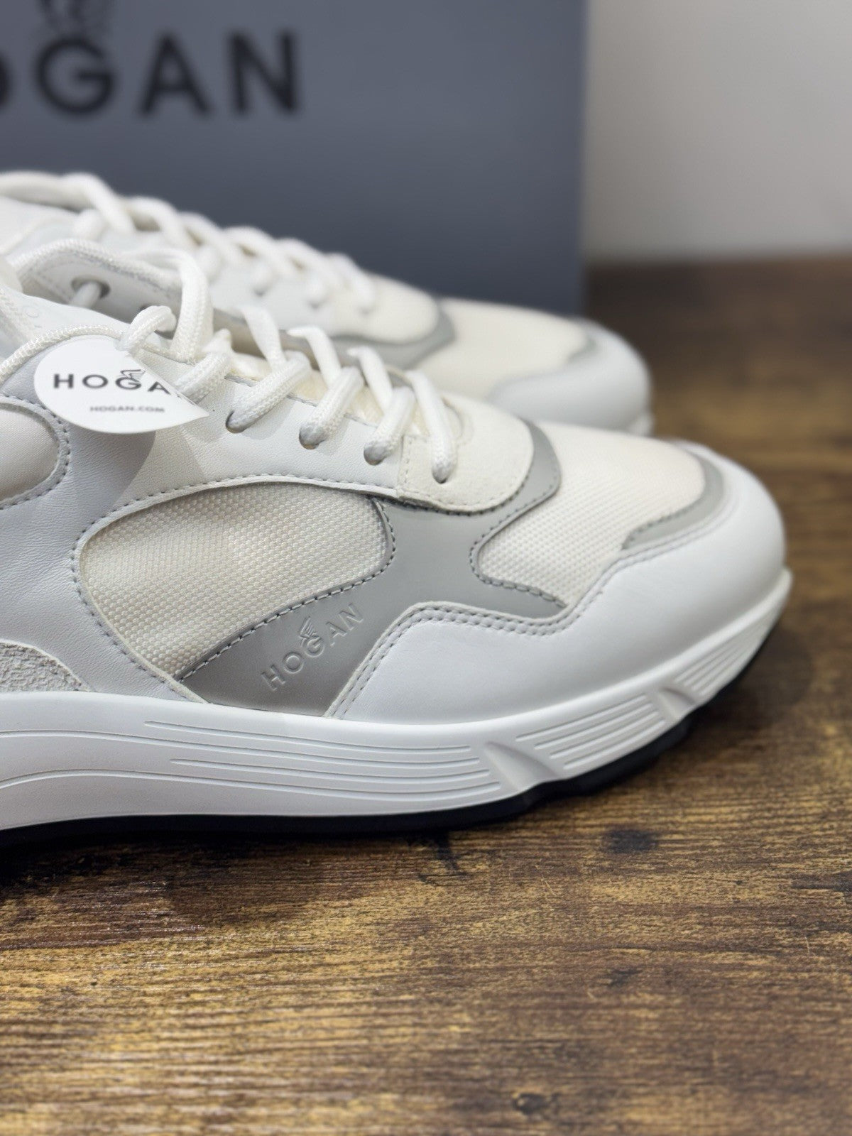 Hogan New Hyperlight Sneaker Pelle Bianca  Memory Foam Luxury Hogan Uomo 40.5