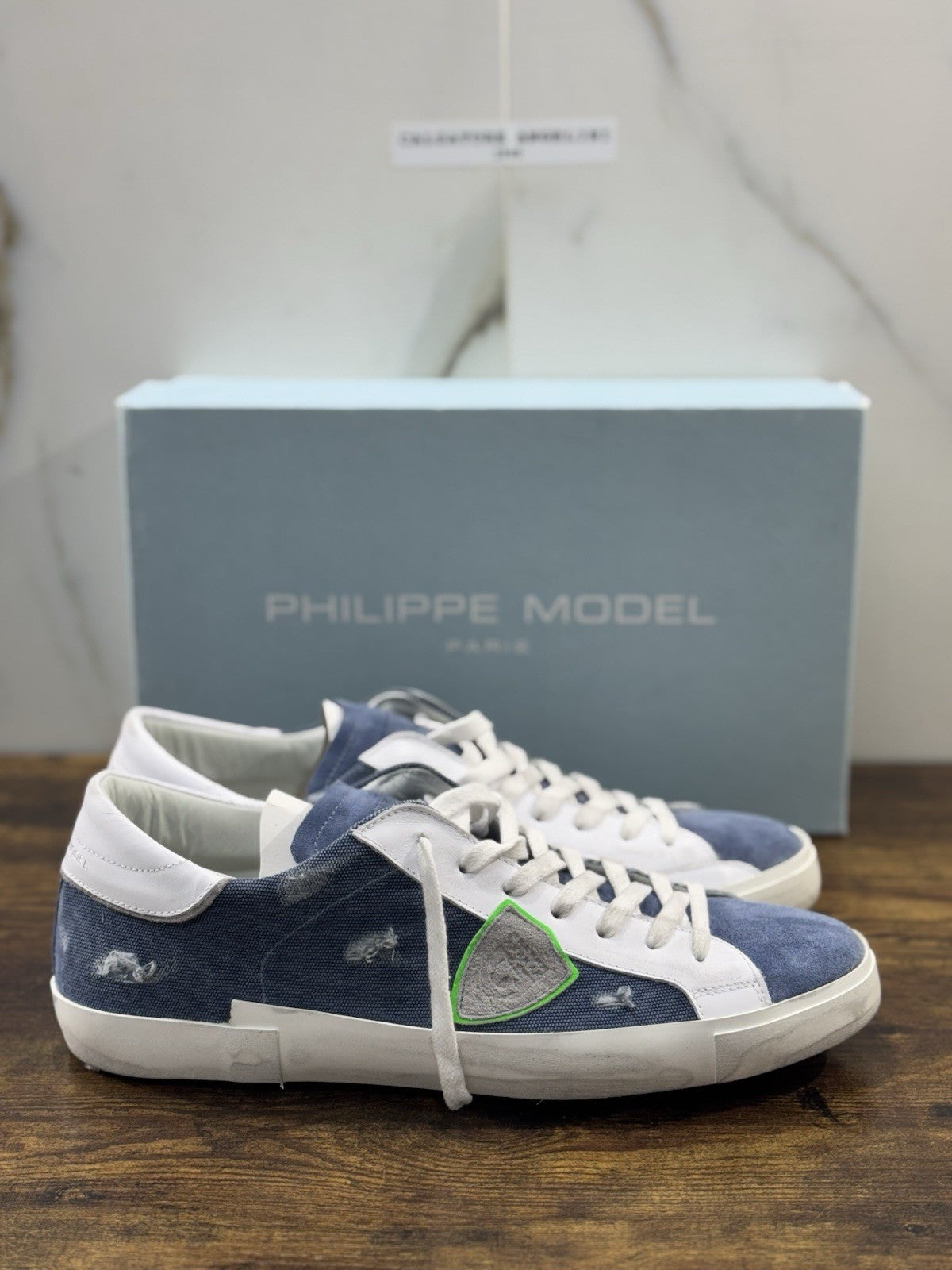 Philippe Model  Paris L u Canvas Jeans Pelle   Casual Uomo 45