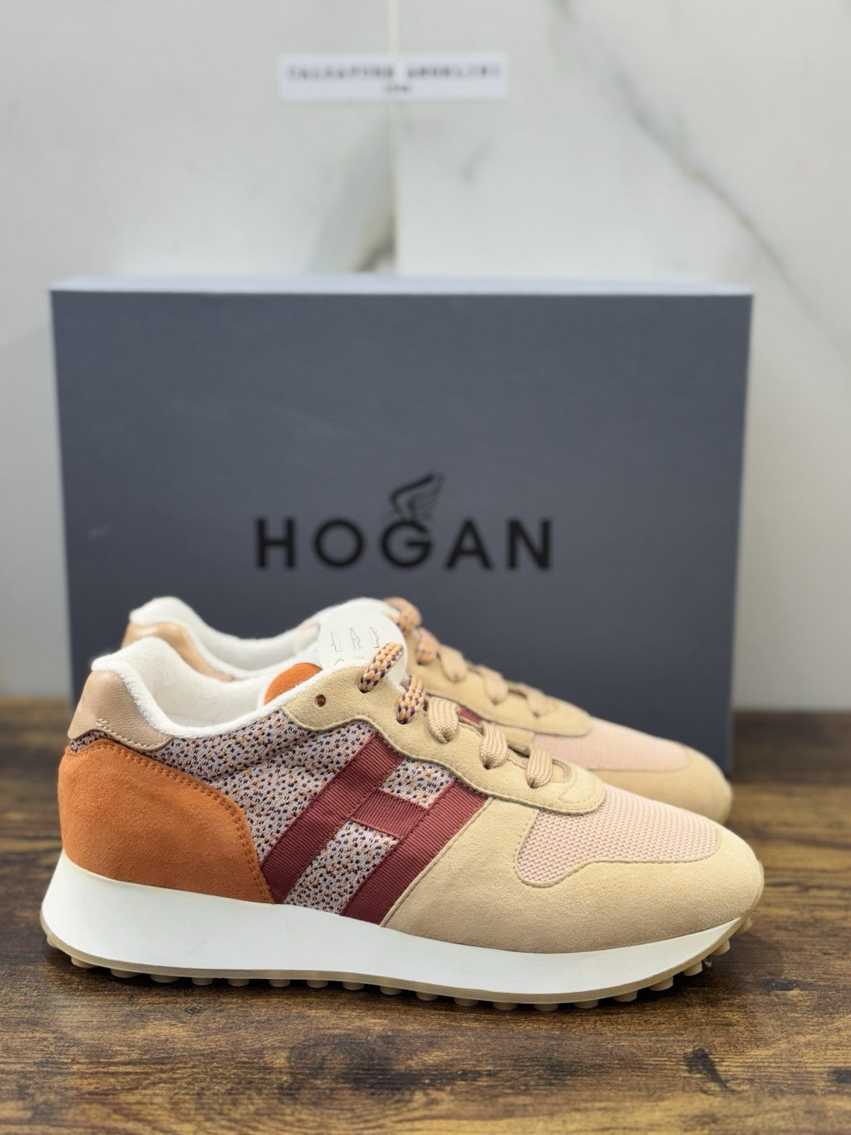 Hogan H429 H Nastro Suede Beige  Luxury Hogan Woman  38