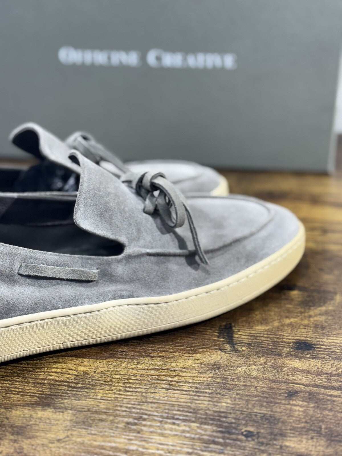 Officine Creative Herbie  Sneaker Uomo Suede Grigi  Luxury Soft Fondo Lattice 41