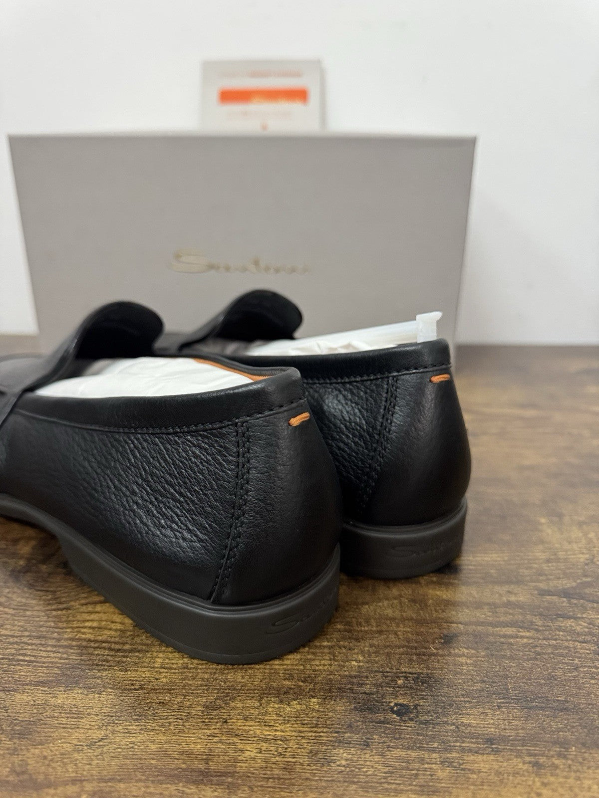 Santoni Mocassino Summer Walk Pelle Cervo Nero  Casual Santoni Uomo 46