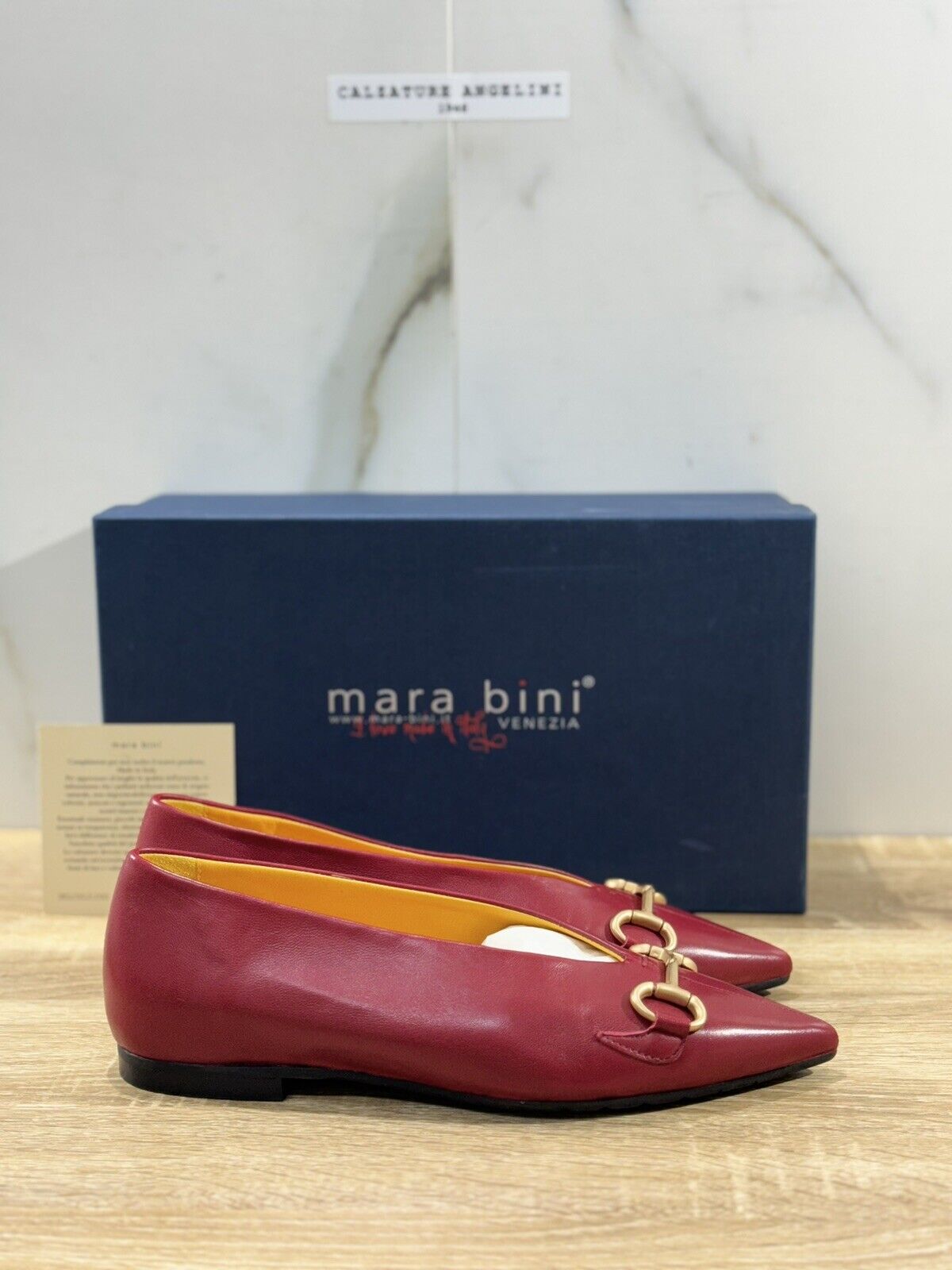 Mara Bini Ballerina   Donna Pelle Rossa Handmade Sacchetto 36