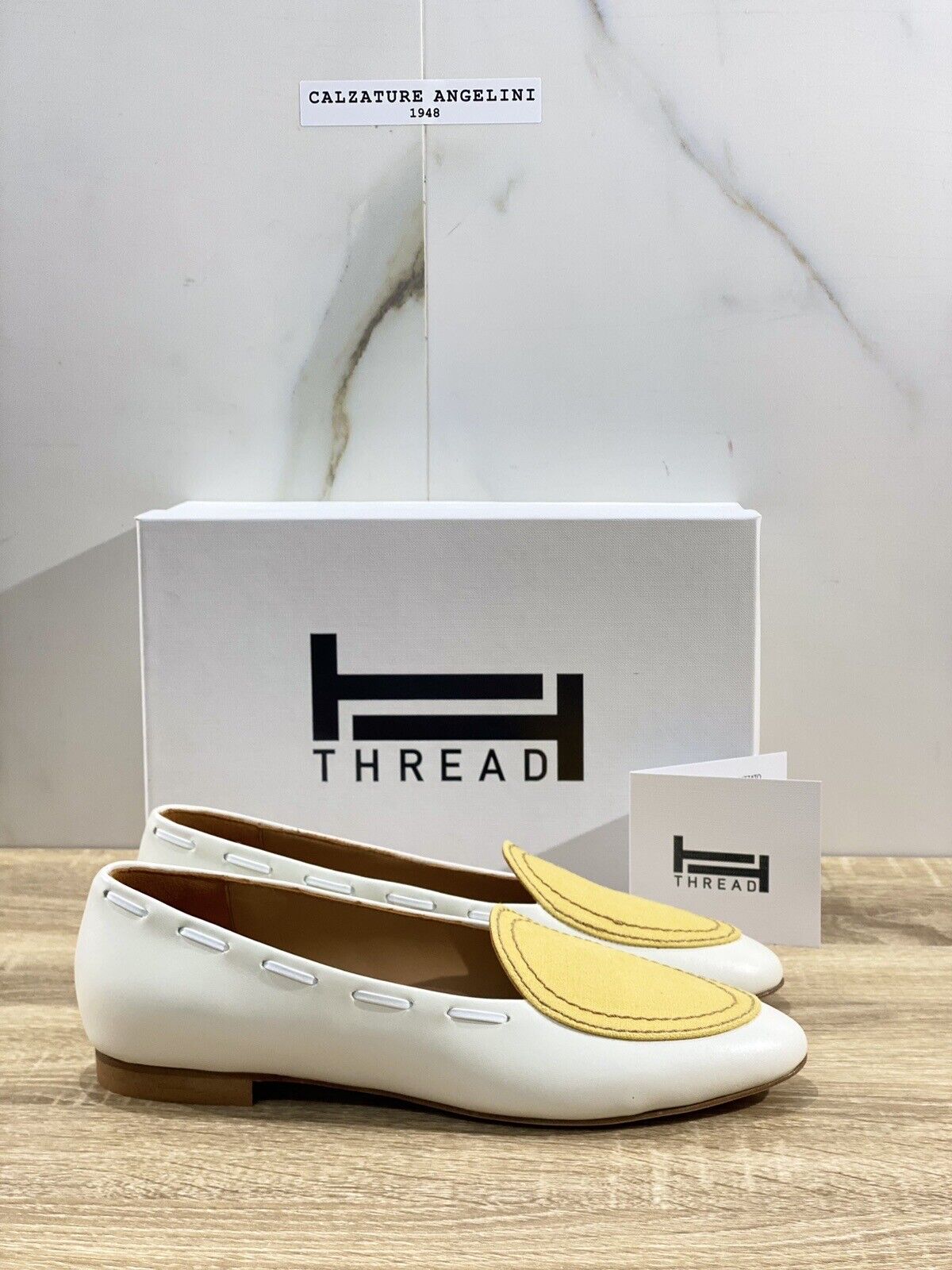 Thread Milano Mocassino Donna Lilly  Pelle Bianco Made In Italy 40