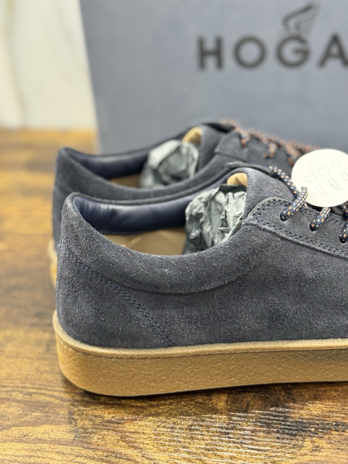 Hogan H476  Sneaker  Pelle Suede  Blu Casual Hogan   Uomo 40.5