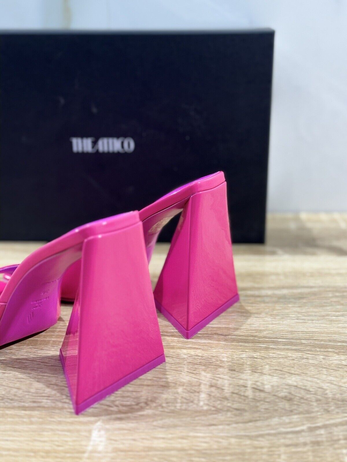 The Attico Devon Mule  115 Mm Fucsia Fluo  Luxury The Attico Sandal 36