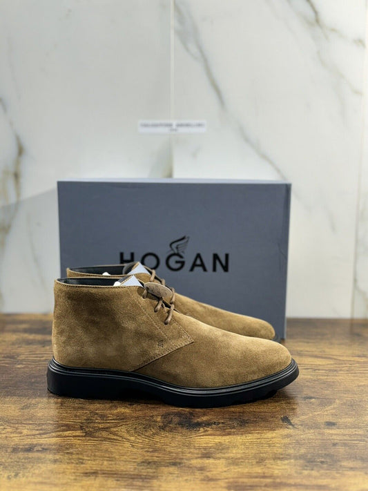 Hogan H393 Polacchino  Uomo Suede Castoro   Extra Light Casual Hogan Boot 41.5