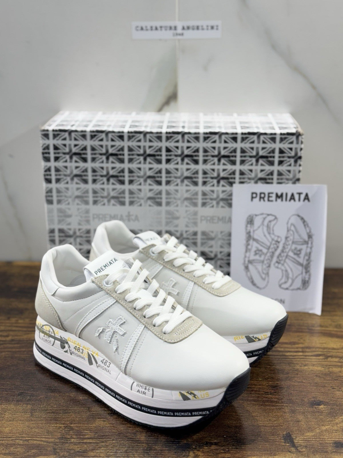 Premiata Beth Sneaker Pelle Bianca Casual Premiata Scarpa Donna 41