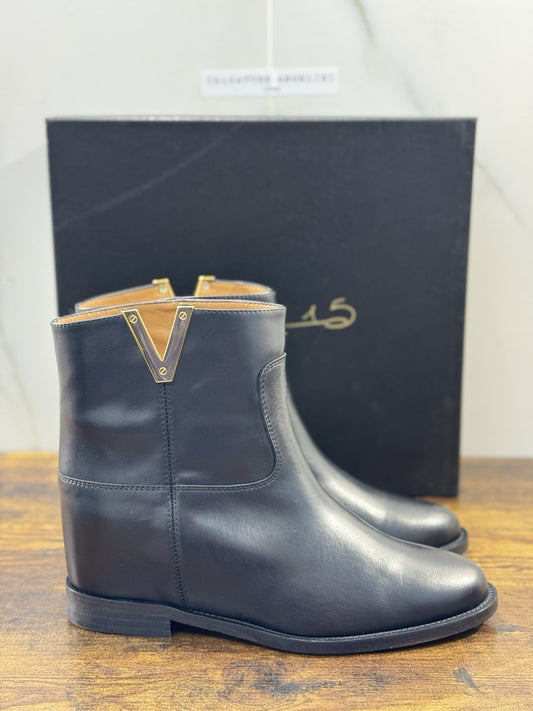 Via Roma 15 Stivaletto  Pelle Nero V Logo     Via Roma Donna 41