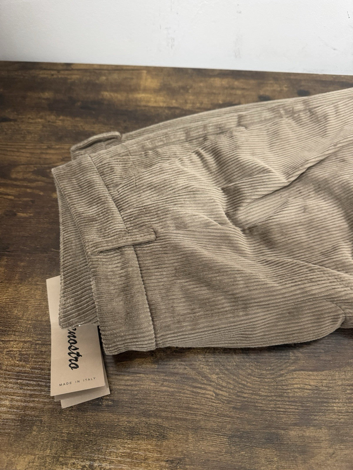 Padrenostro Pantalone In Velluto Cotone 100% Made In Italy Jason Uomo 33