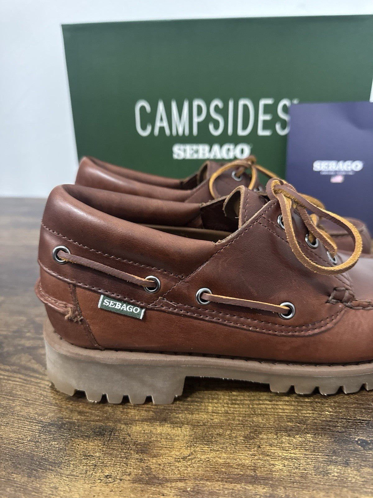 Sebago Acadia Barca Pelle Brown  Casual Sebago Uomo 44