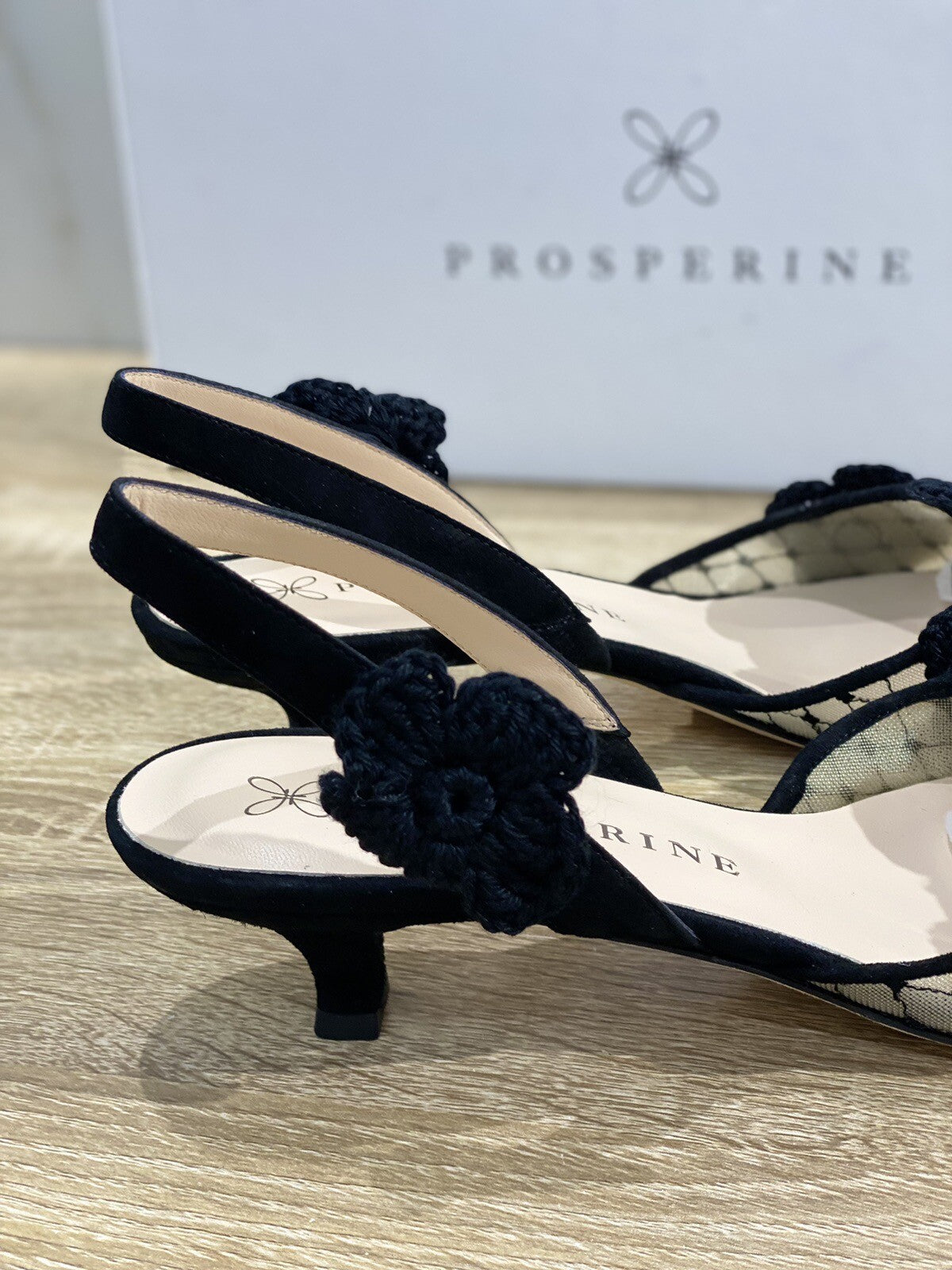 Prosperine Donna  Slingback Lavorazione Sacchetto Rete Jaguar Nero 38