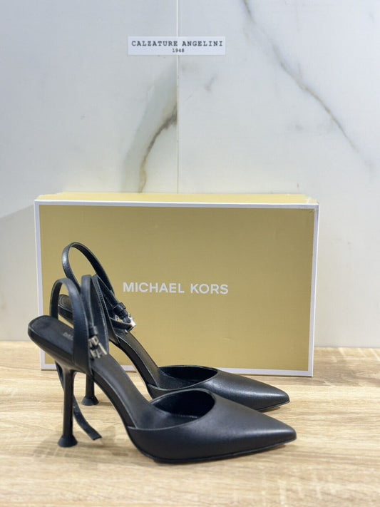 Michael Kors Imani Pump Sandalo Donna Pelle Nero  Michael Kors Shoes Woman 37.5