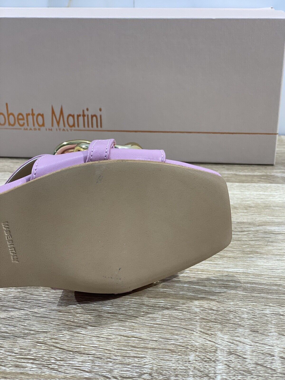 Roberta Martini Sandalo Donna Modello Katrine In Pelle Rosa Made In Italy 38