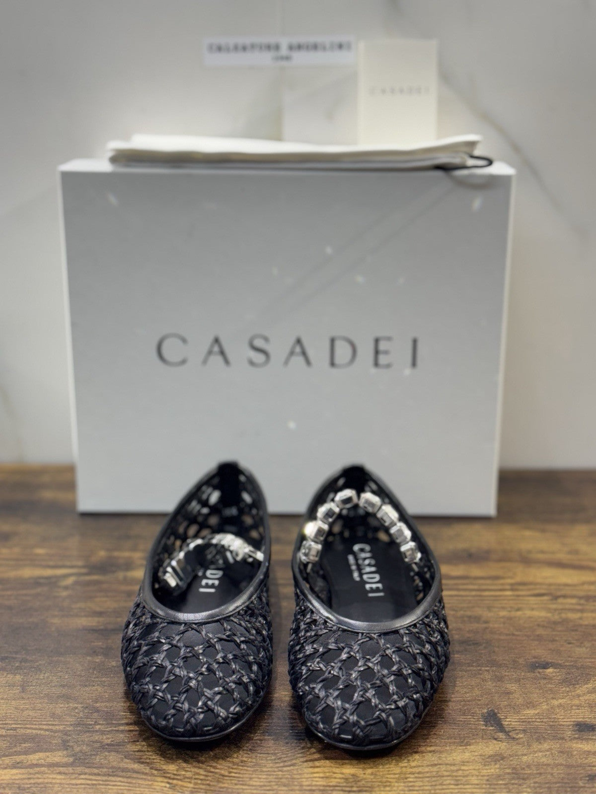 Casadei Ballerina Versilia Nero Luxury Casadei Scarpe Donna 38.5