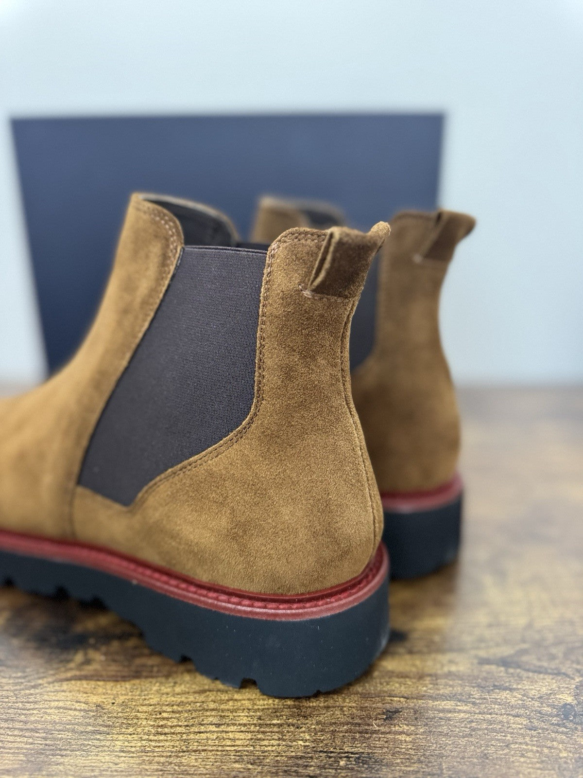 Boemos Chelsea Boot Suede Sigaro  100% Made In Italy Casual Boot Uomo 43