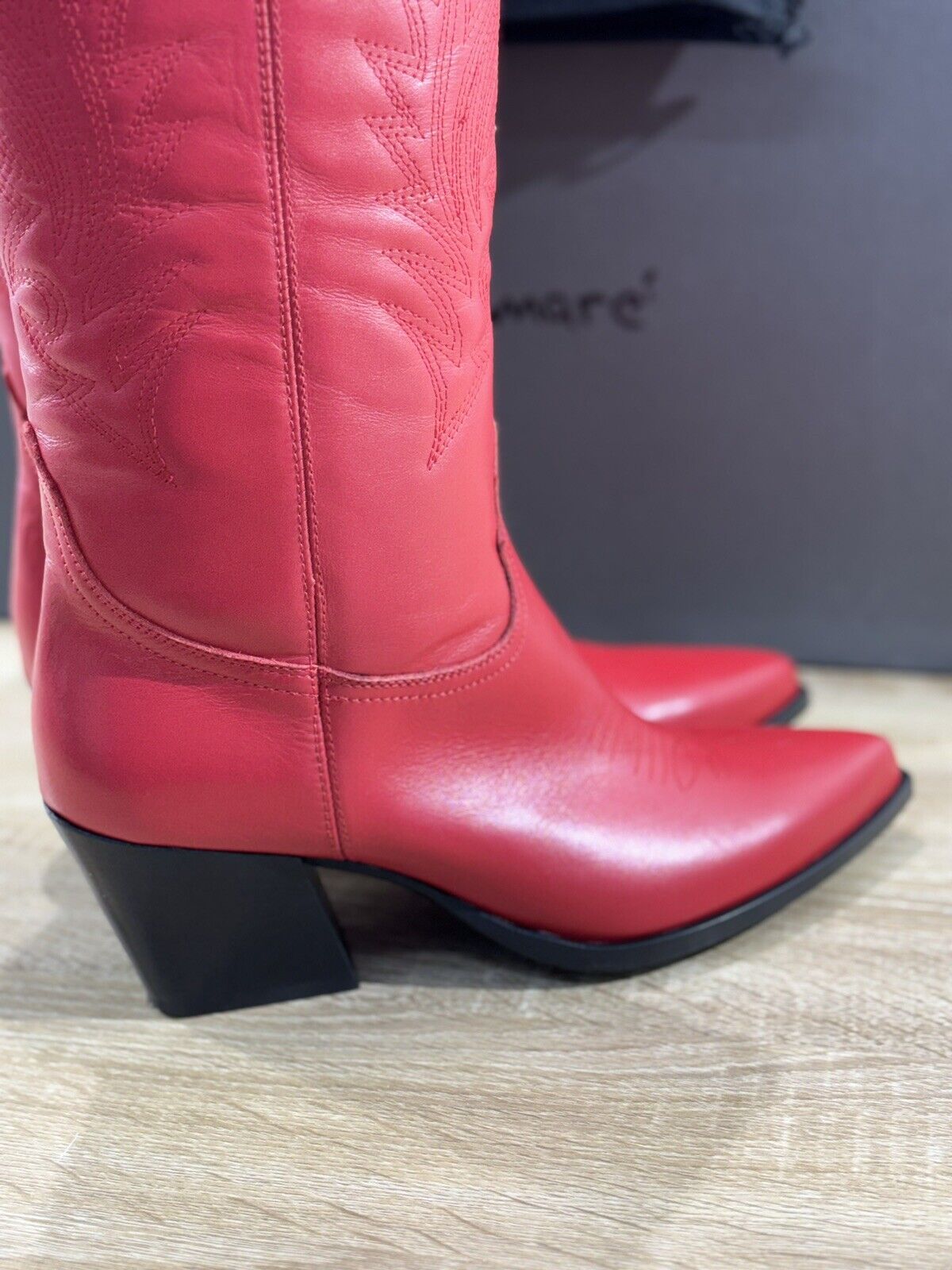 Lemare’ Texano Donna Pelle Rosso Luxury Woman Texan Boot Lemare’ 39