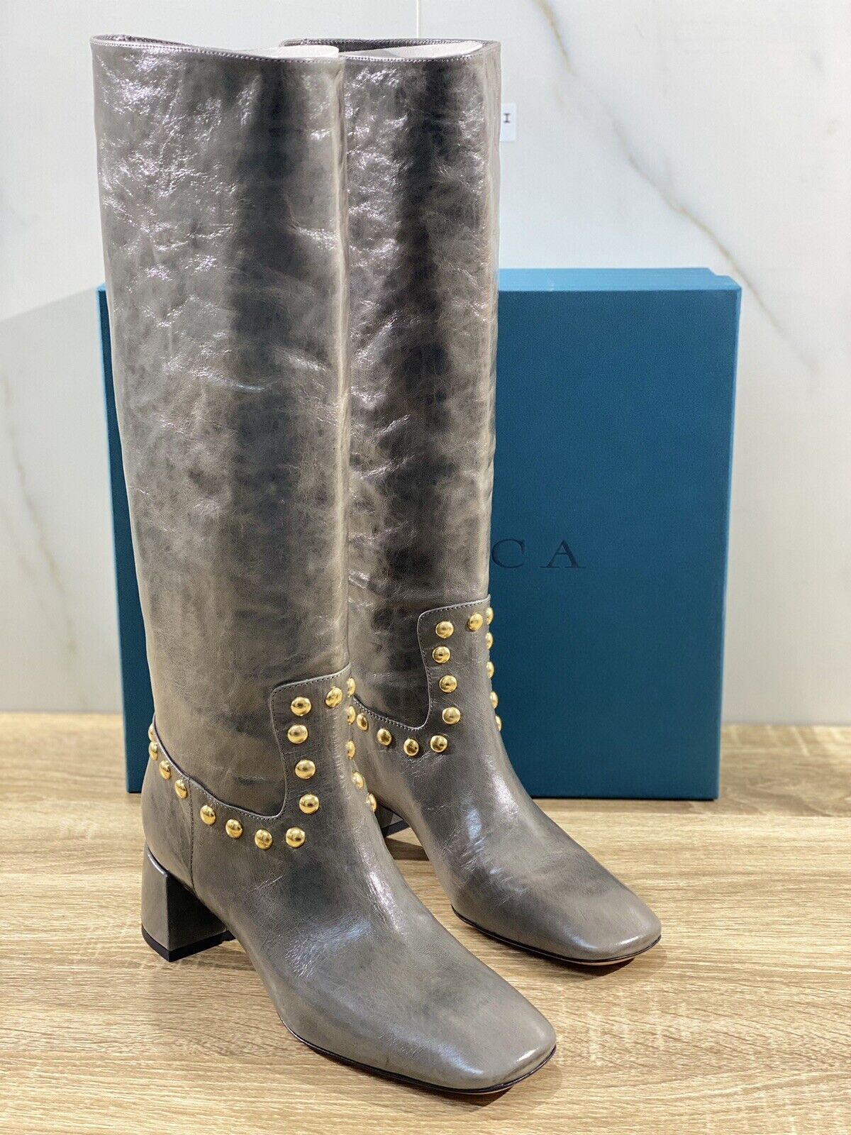 A.Bocca Stivale donna Pelle Londra Grigio luxury woman boot A.BOCCA 41