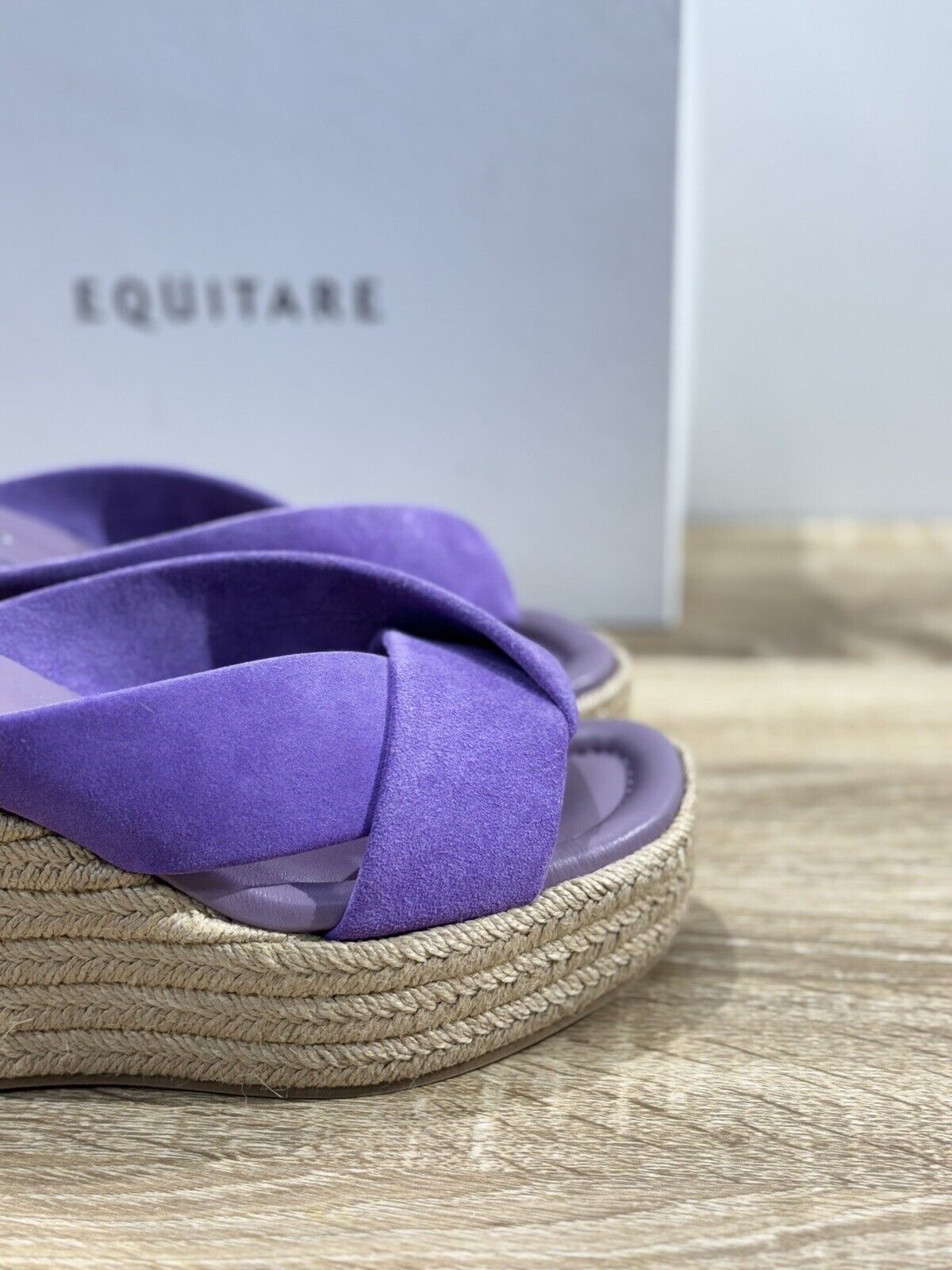 Equitare Sandalo Donna Ocala  Suede Viola    Zeppa 41