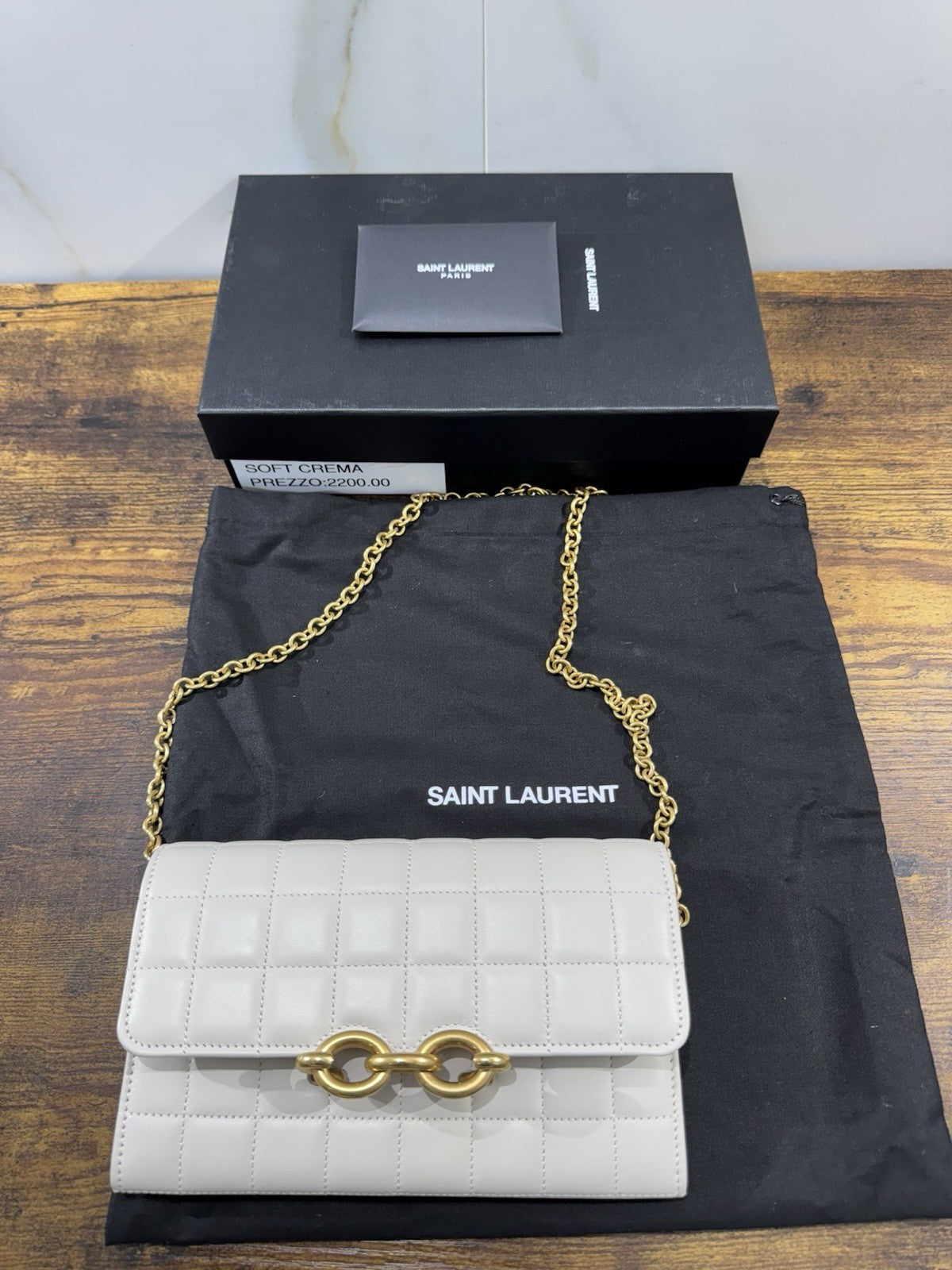 Saint Laurent Le Maillon Pelle Bianco Off Luxury Saint Laurent Bag Donna 