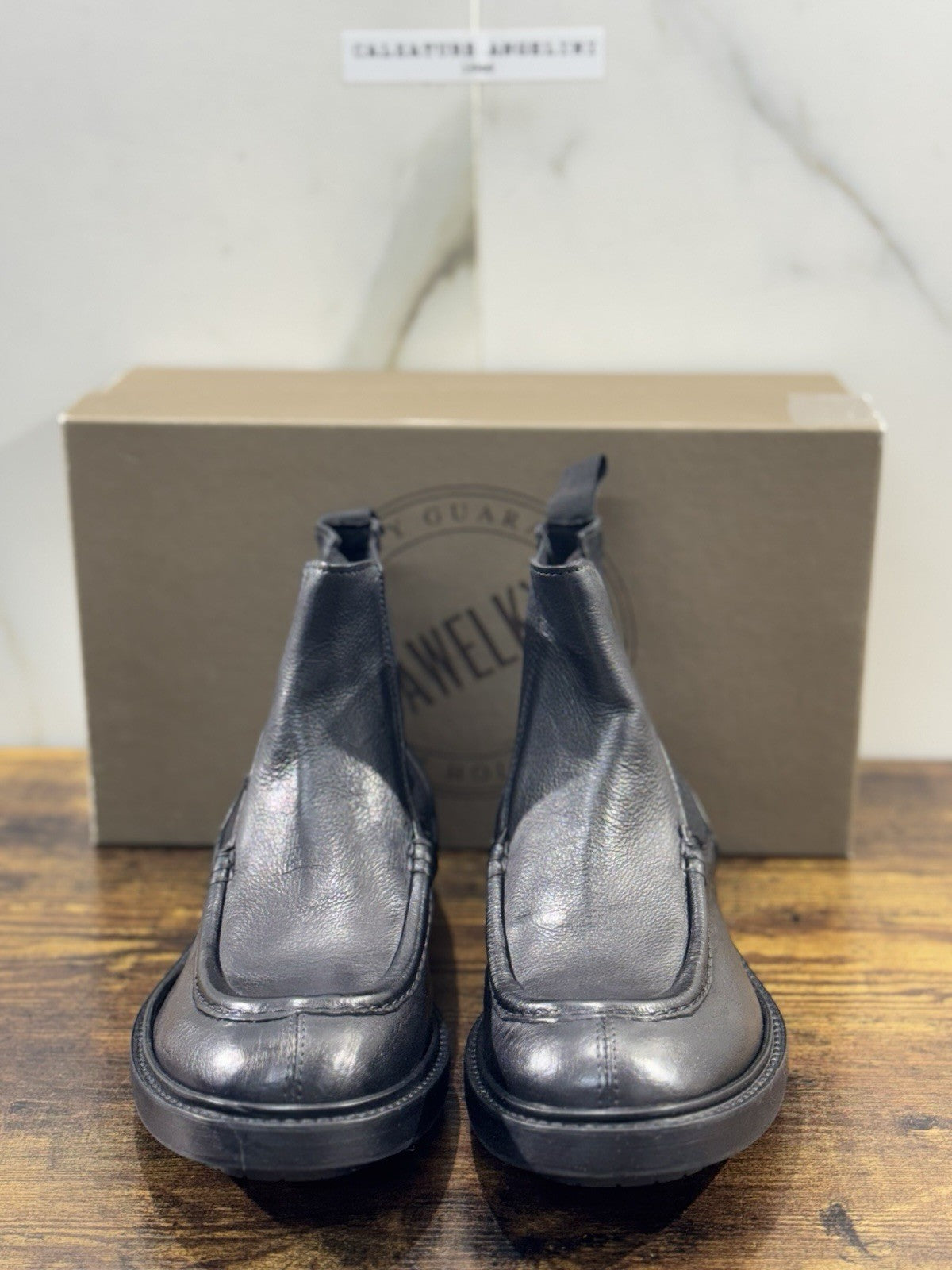 Pawelk’s Chelsea Boot Uomo Pelle Nero  Hand  Made In Italy 41