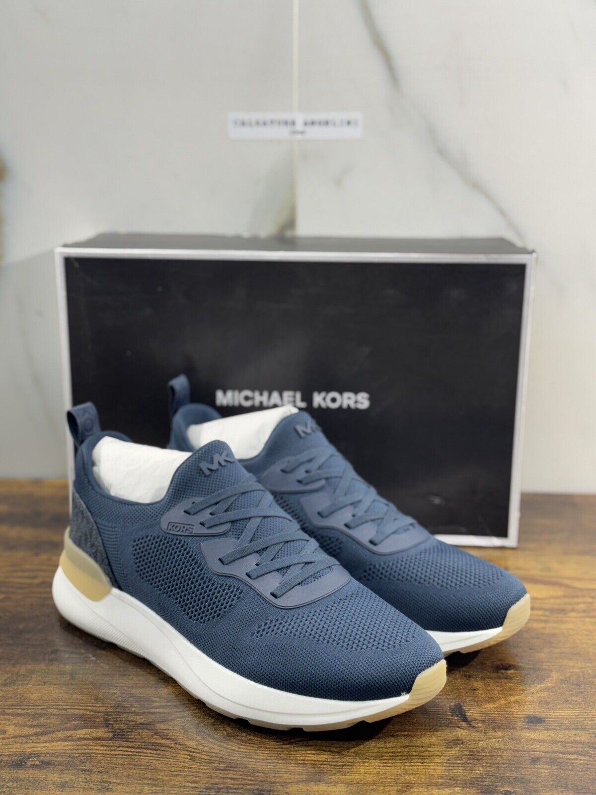 Michael Kors Sneaker Uomo Trevor Slip In Trainer Blu Casual 46