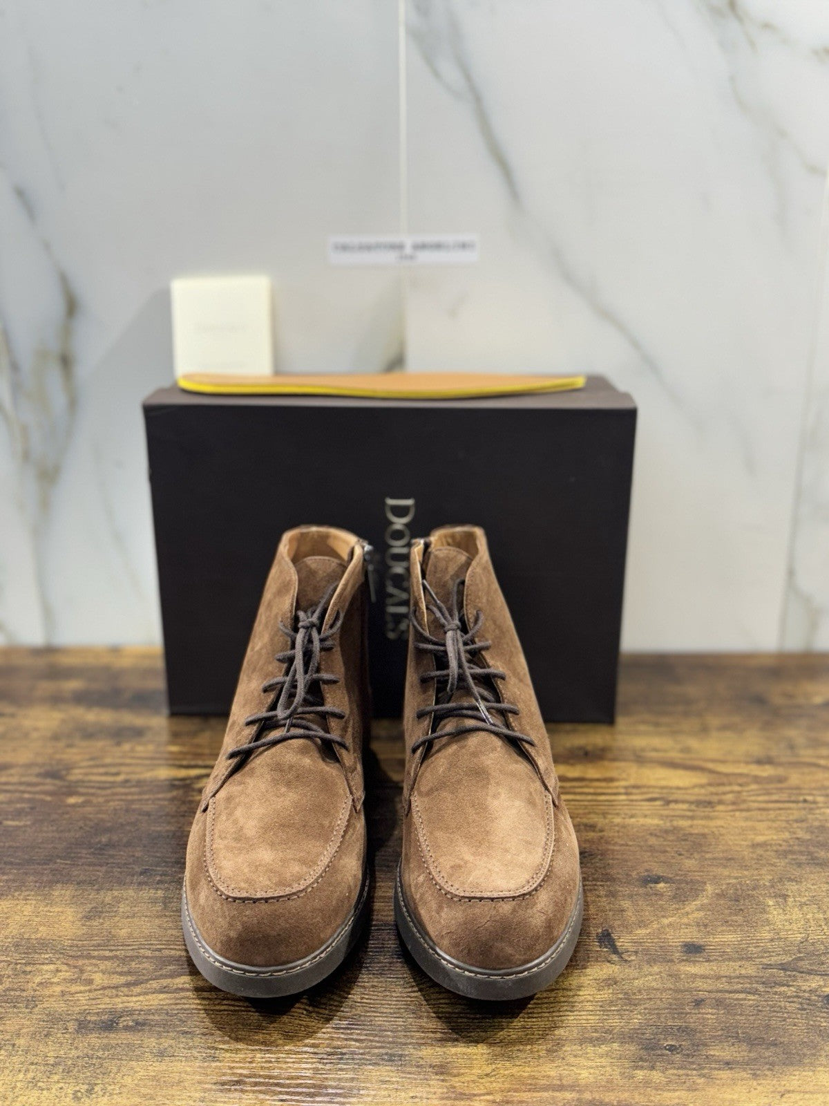 Doucal’s Stivaletto Suede Cuoio Luxury Doucal’s Uomo 45.5