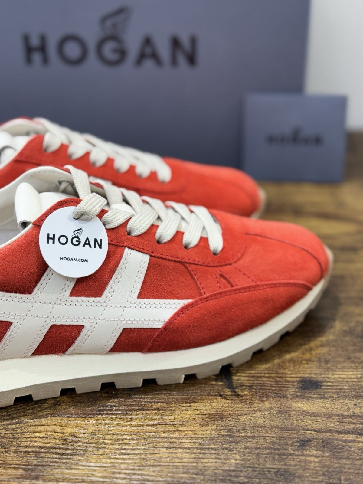 Hogan H671  Sneaker Pelle Suede Rossi      Hogan Scarpe Donna 38.5