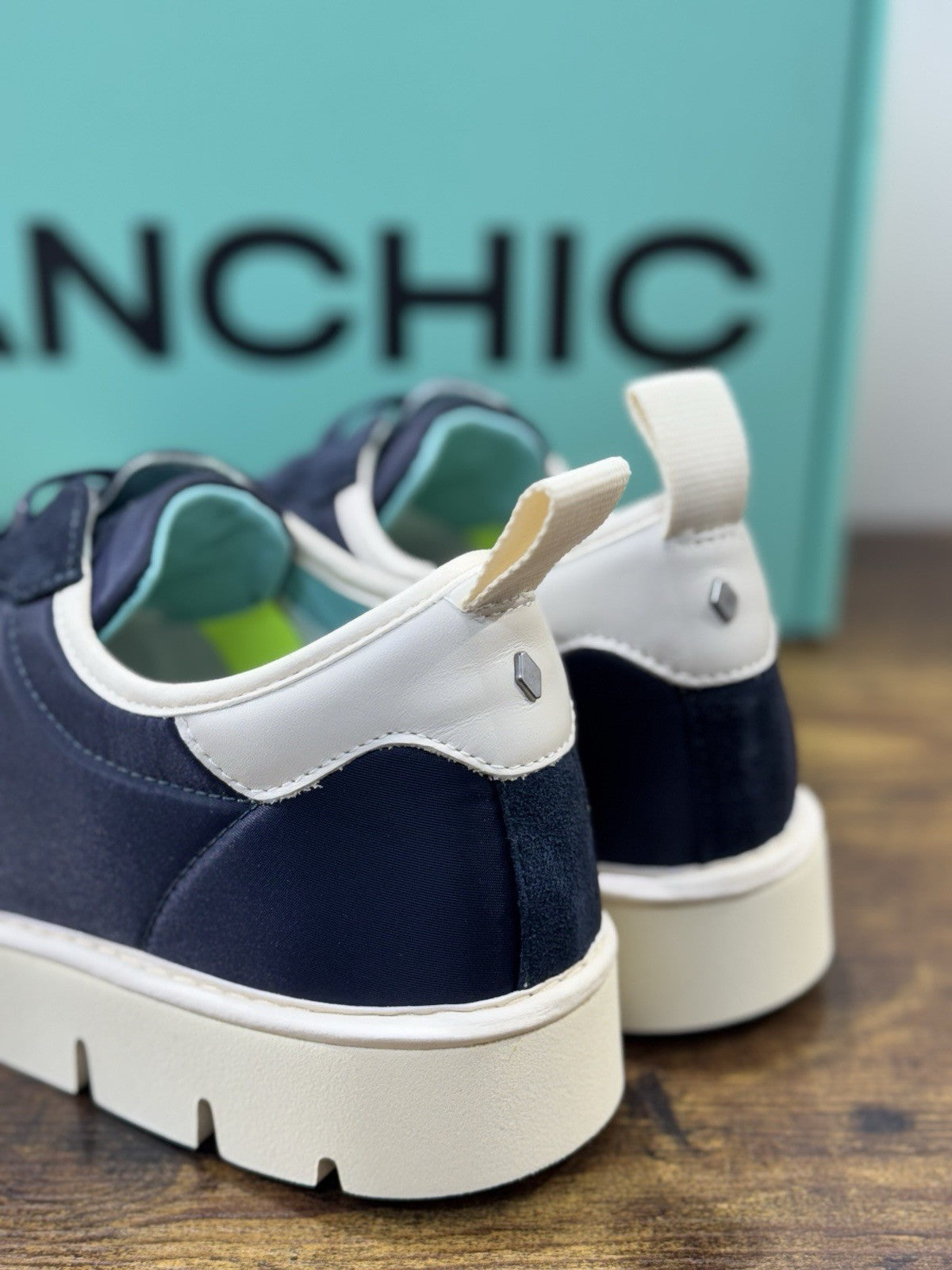 Panchic Slip On Scarpa Suede Nylon Blu   Casual Uomo 41