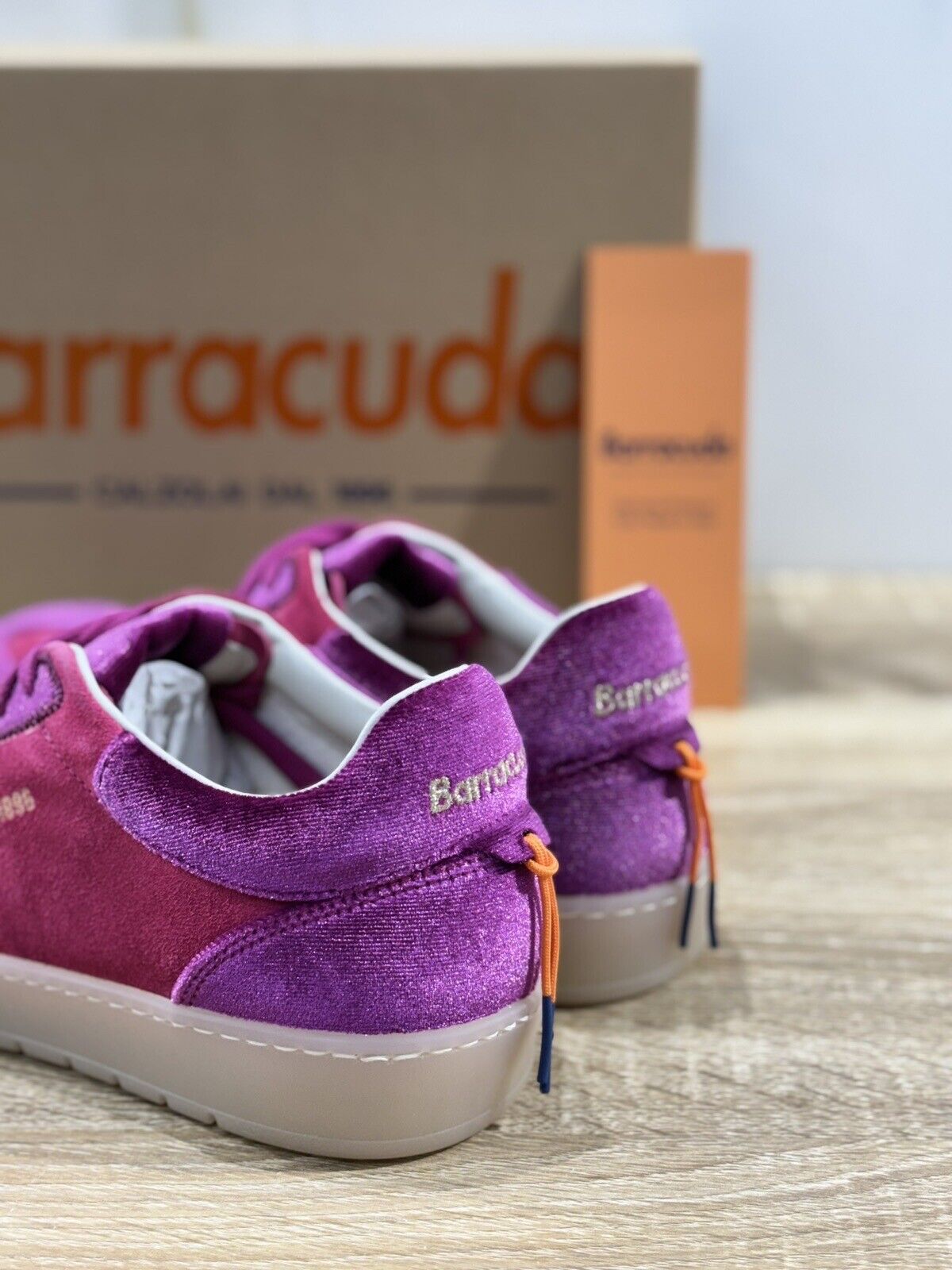 Barracuda Sneaker Donna Viola  Casual Woman Handmade Sneaker 41