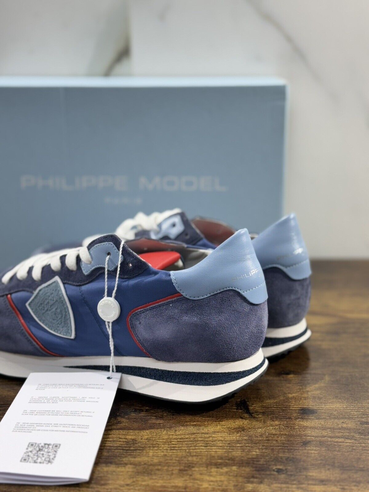 Philippe Model Tropez  Mondial Pop low man mondial sneaker Blu  45