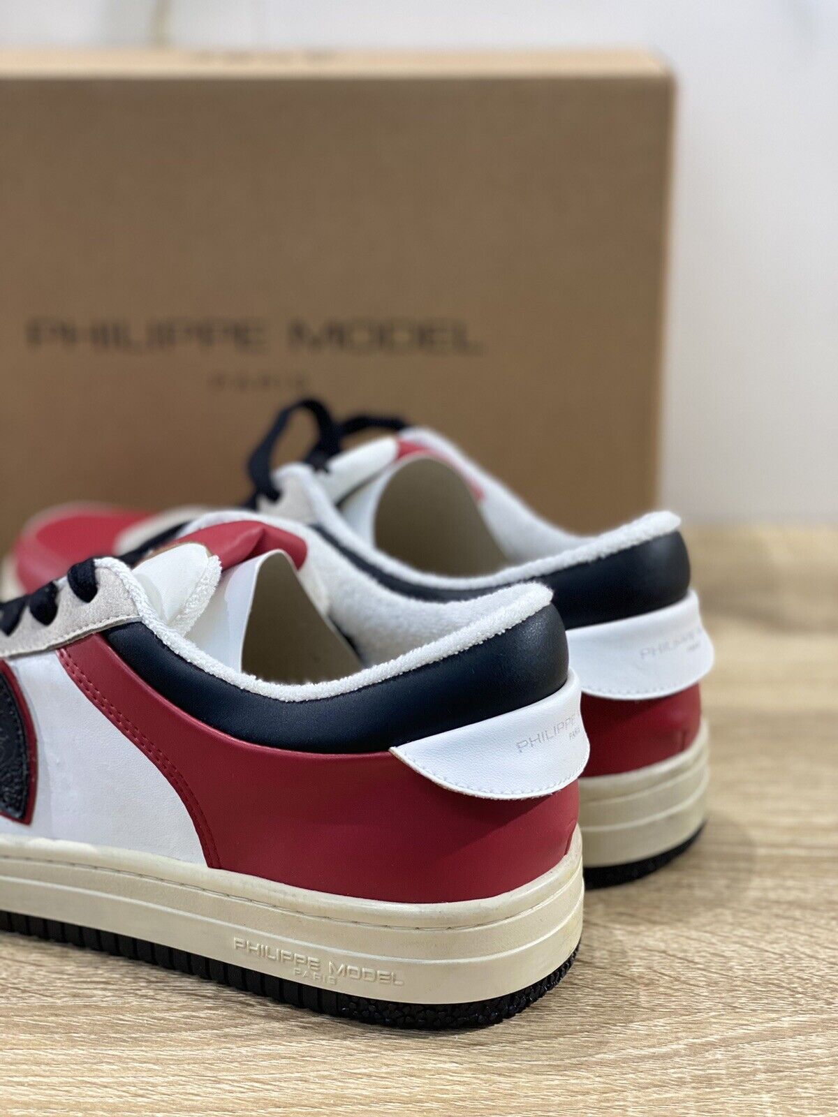 Philippe model Lyon low M recycle sneaker uomo casual Red Noir 45