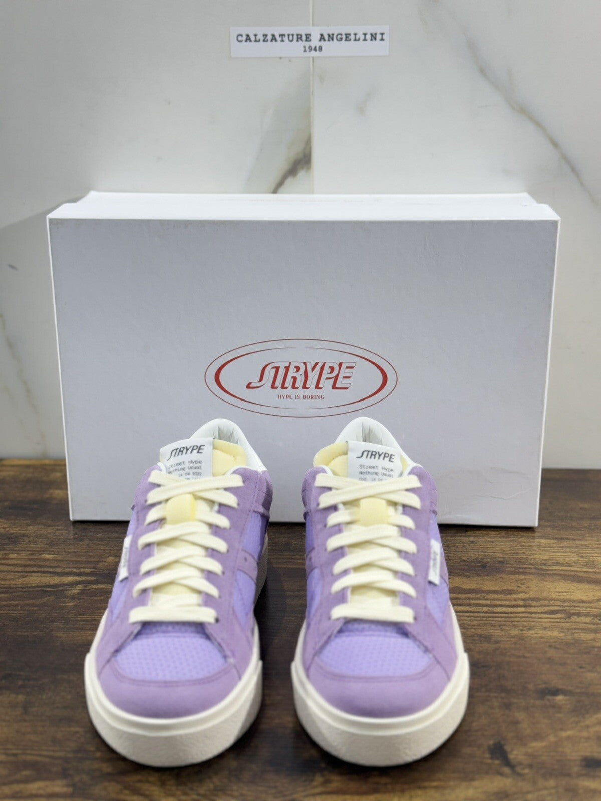 Strype Sneaker Donna  Low Top Pelle  Suede Lilla   Casual Woman Shoes 41