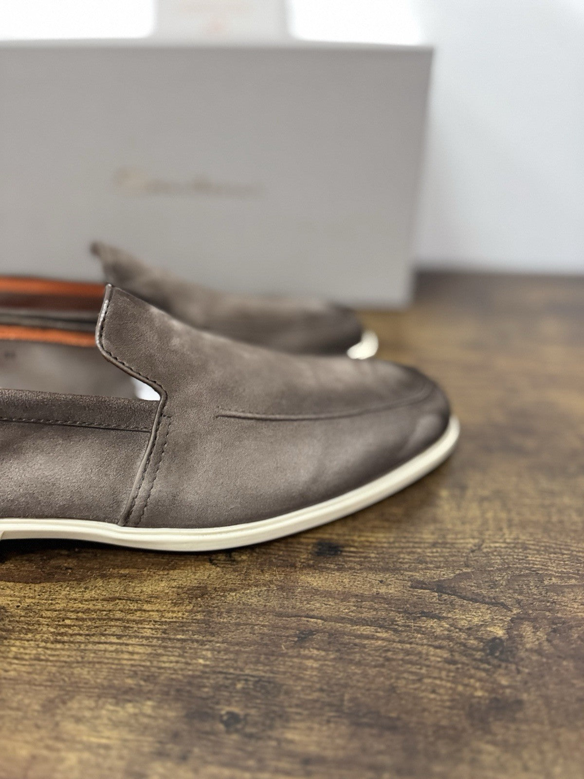 Santoni Mocassino Summer Walk Suede Brown Casual Santoni Uomo 42.5
