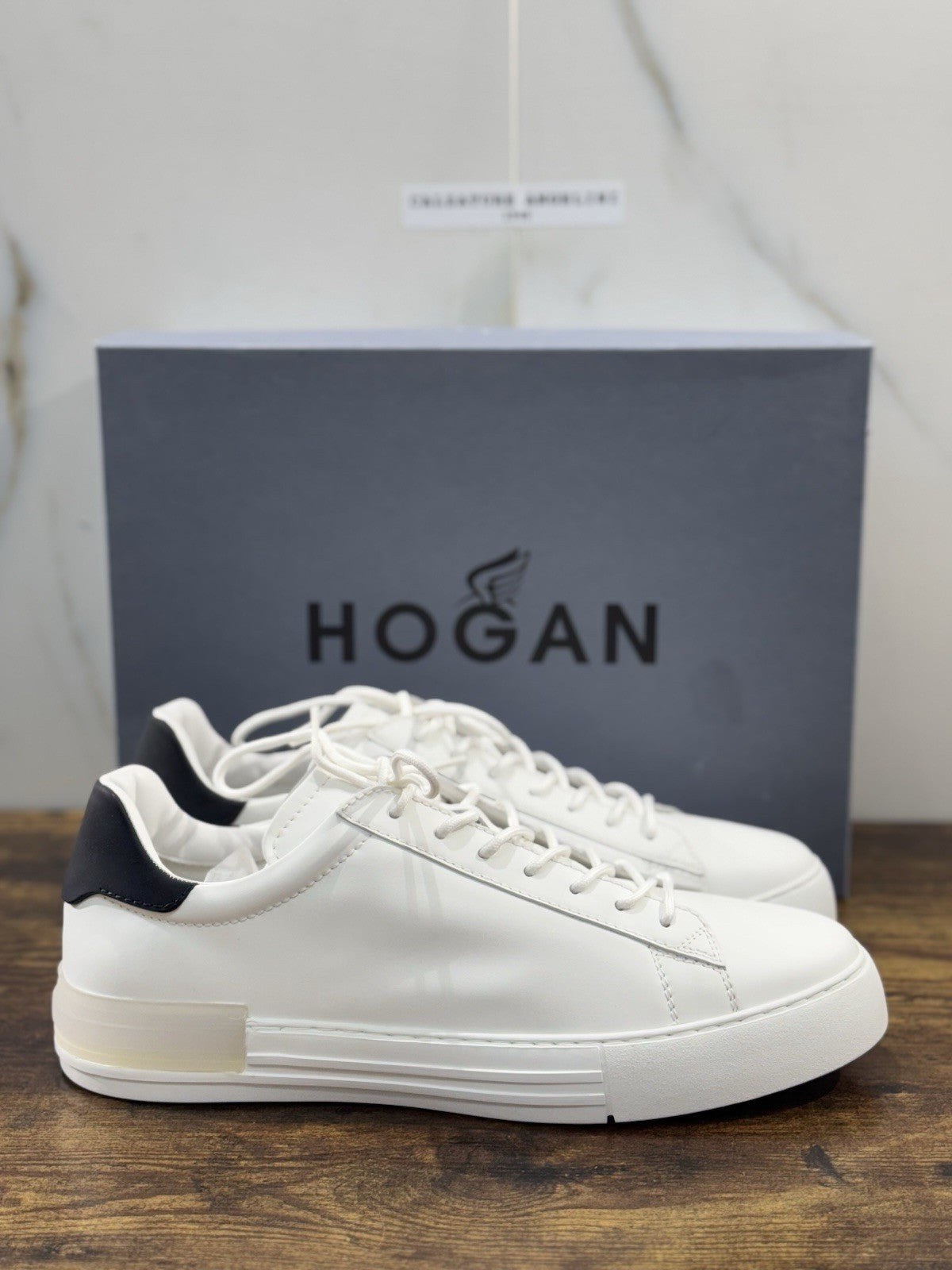 Hogan Rebel  Sneaker  Pelle Bianca Memory Foam   Casual Hogan   Uomo 45