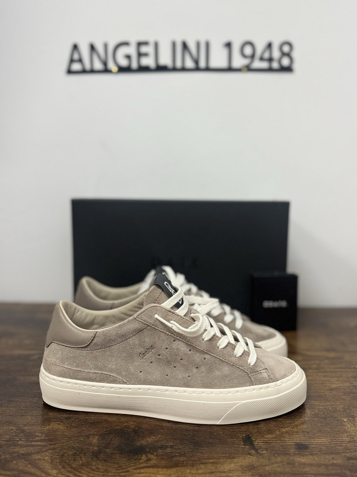 D.a.t.e. Sonica Sneaker Pelle Suede Taupe Casual Uomo 41