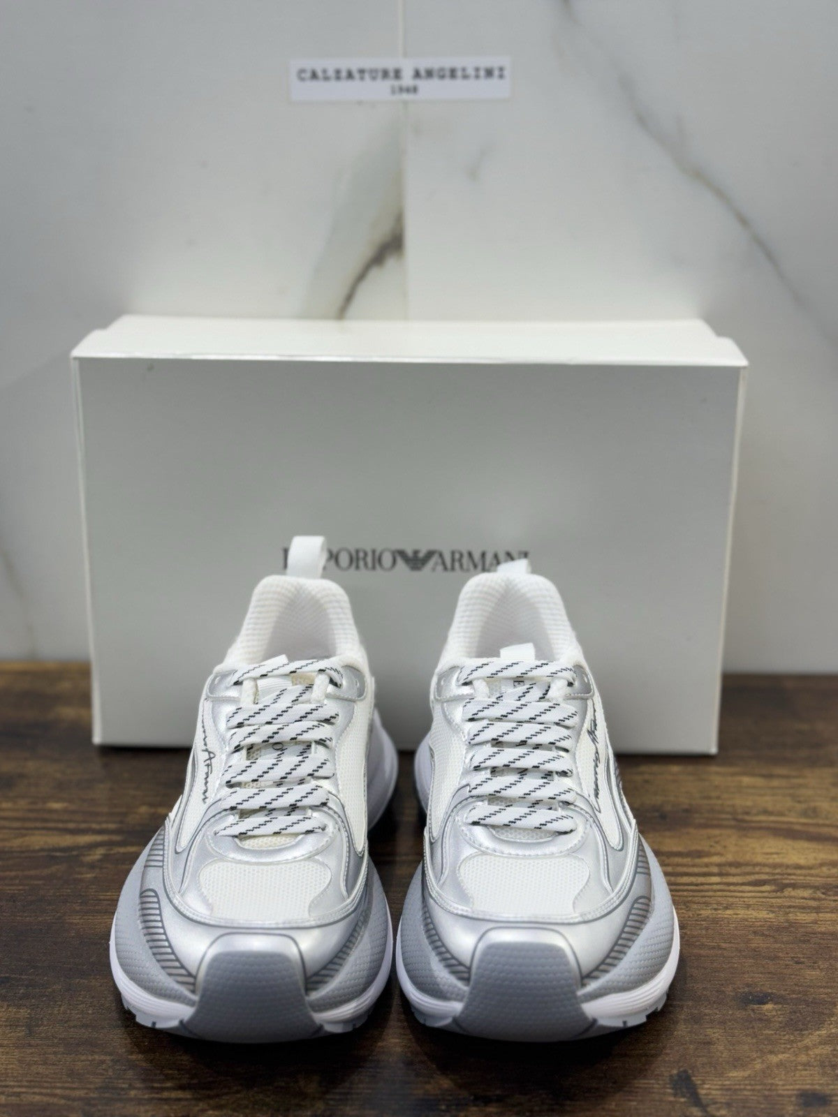 Emporio Armani Sneaker Trainer Silver  Casual Armani Sneaker Donna 40
