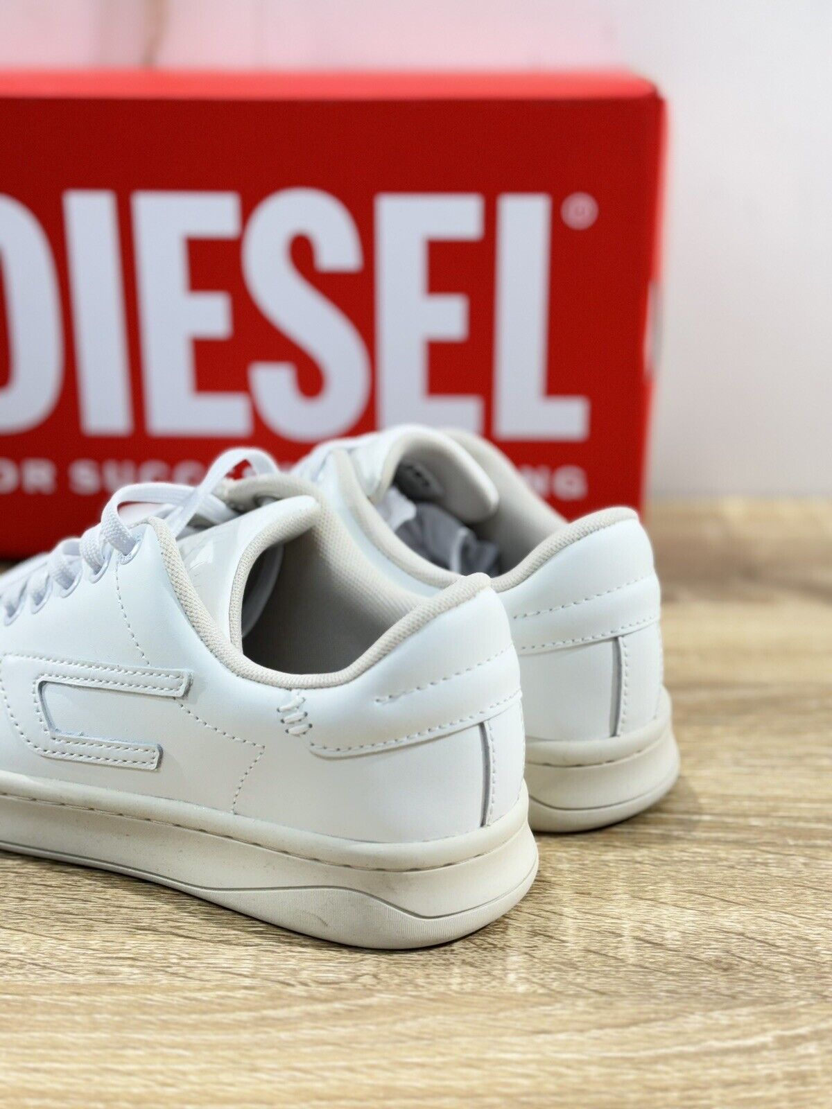 Diesel Sneaker Donna Athens Low E  Casual Pelle Bianca  Extra Light 36