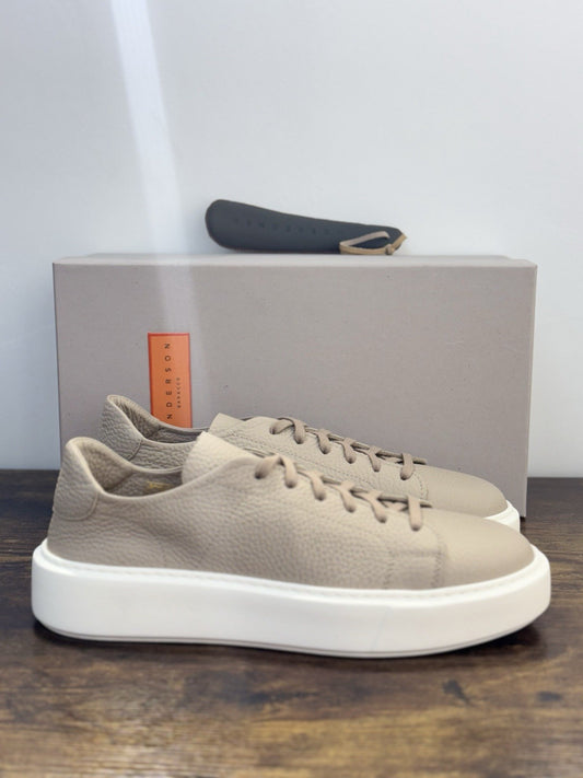 Henderson Baracco Sneaker Pelle Beige Casual Luxury Uomo 41