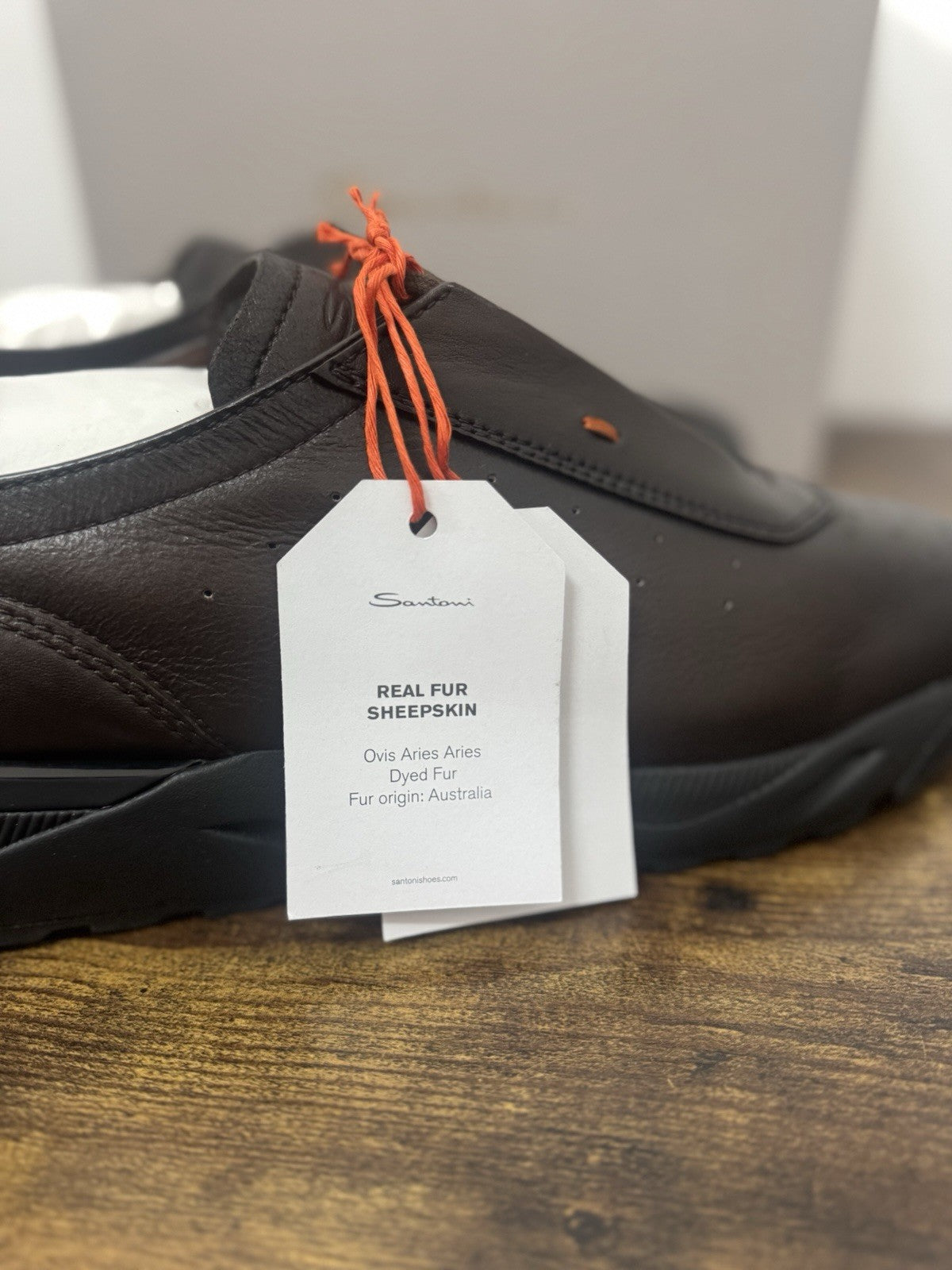 Santoni Innova Sneaker Pelle Marrone  Fur Casual Luxury Santoni Scarpa Uomo 45