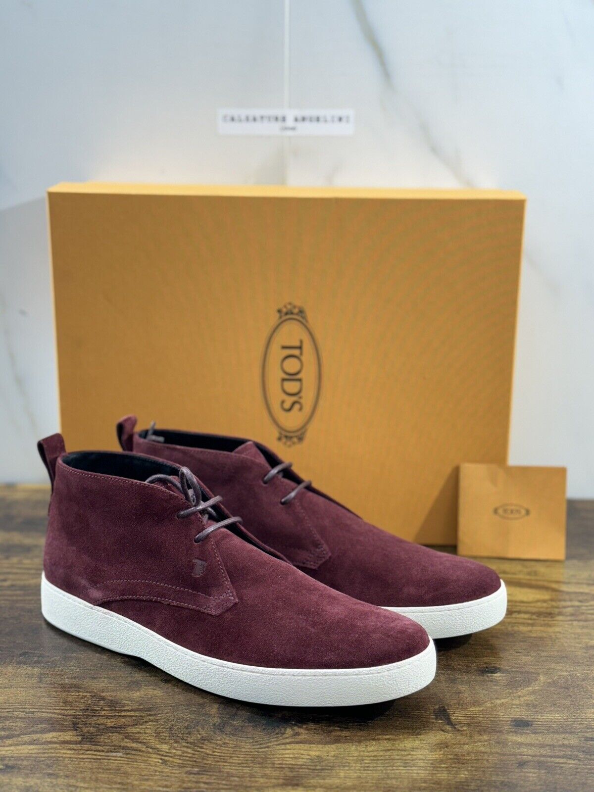 Tod’s Polacco Uomo Casual Suede Bordo’ Luxury Tod’s Boot Men 41.5