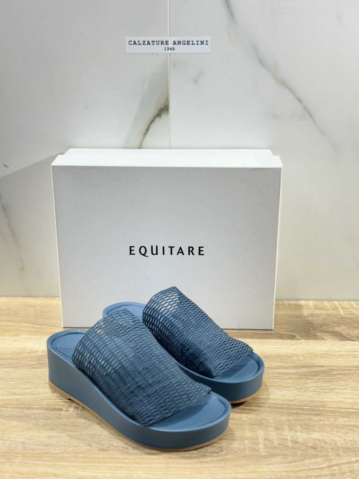 Equitare Sandalo Donna Bogdana  Pelle Jeans  Super Soft Zeppa 40