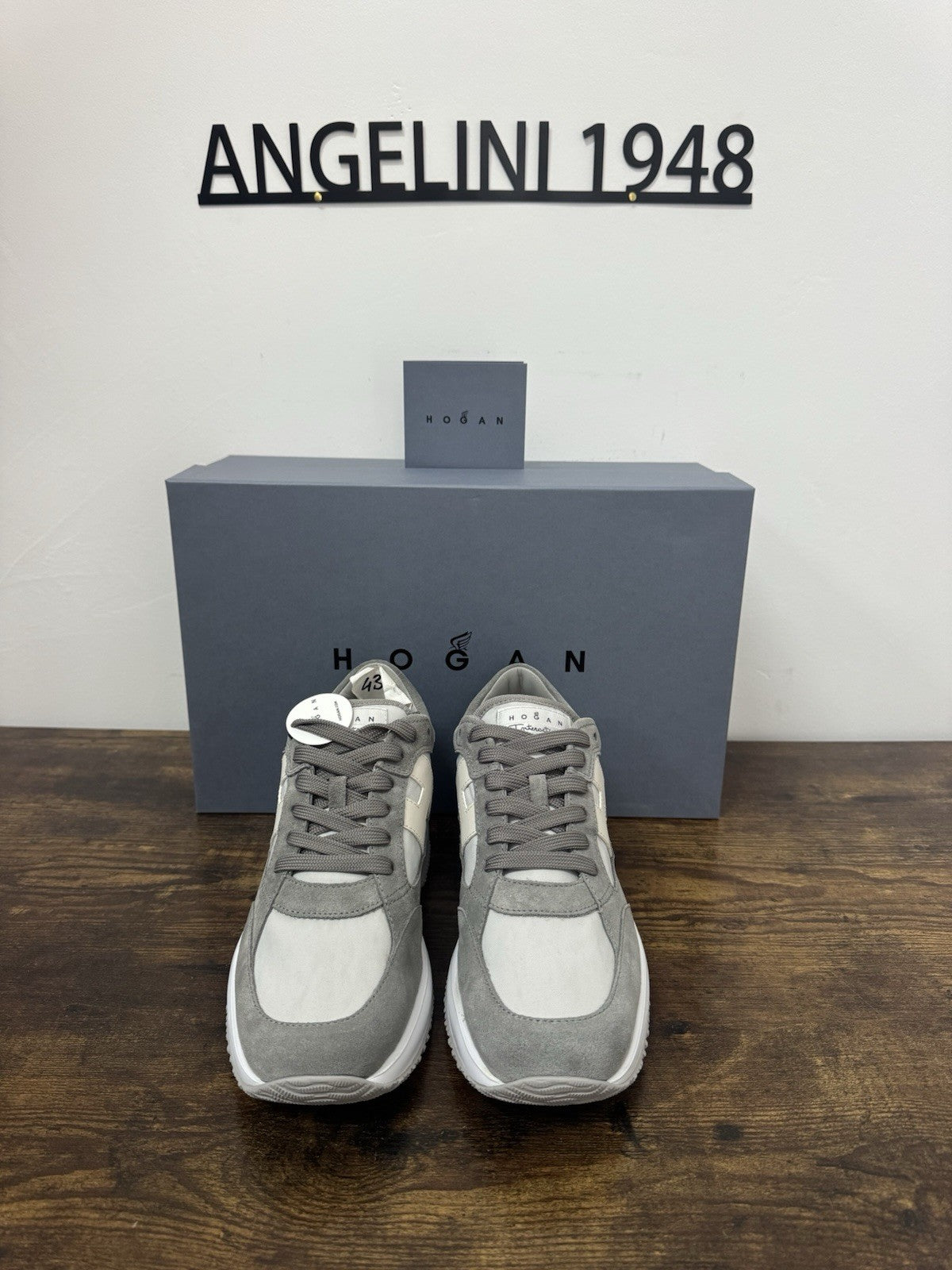 Hogan Interactive   sneaker Pelle Grey  memory foam Luxury Hogan  Uomo 41