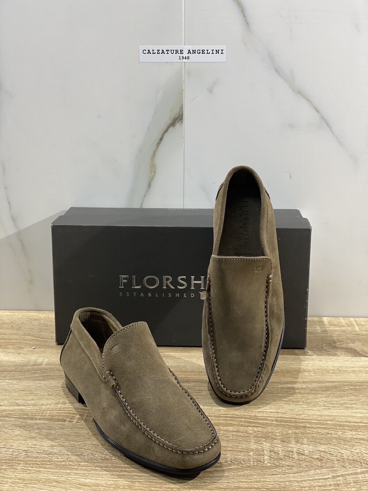 Florsheim Mocassino Uomo Patras Suede Mud Casual Loafer 42.5