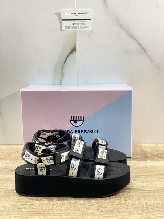 Chiara Ferragni Sandalo donna double strap logo mania 41