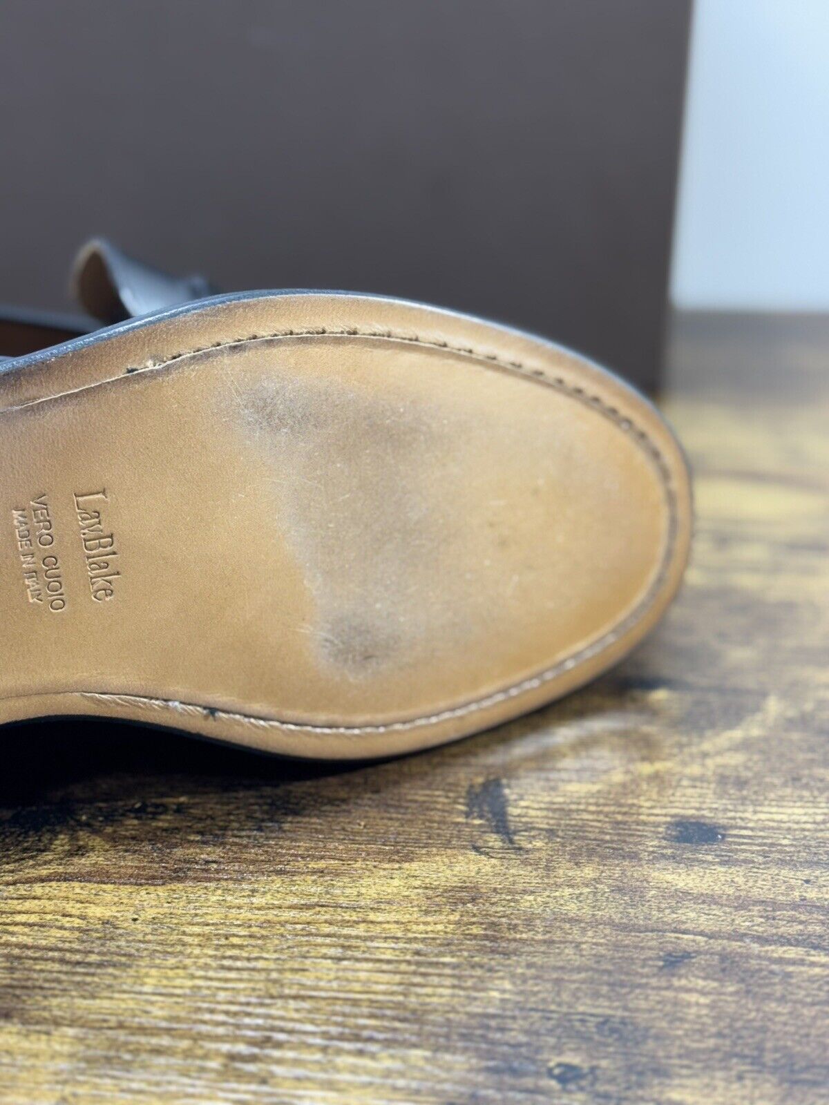 Brugnoli Mocassino Uomo Pelle Nera  Lavorazione Blake Made In Italy 45