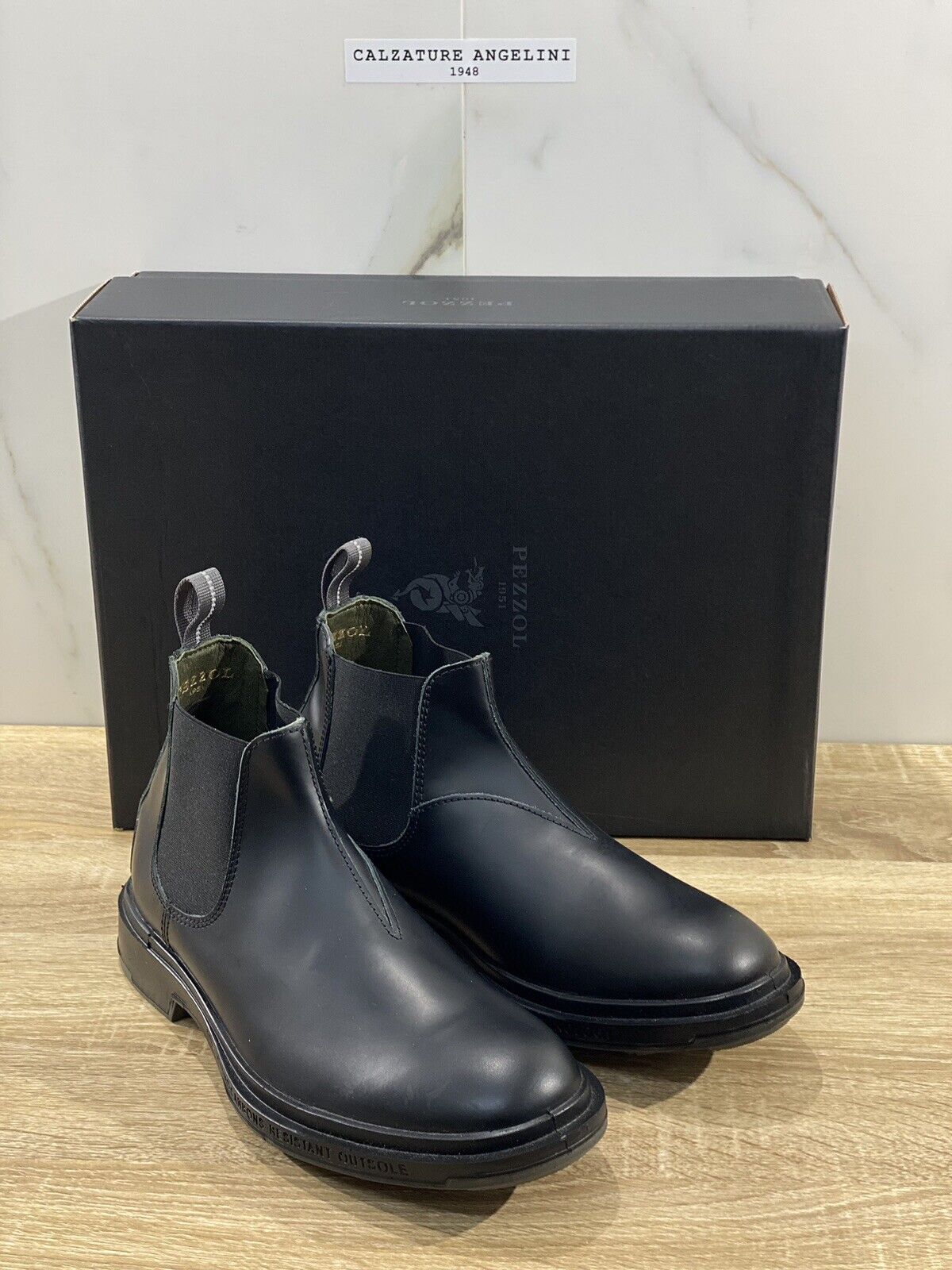 Pezzol 1951 chelsea boot uomo Royal navy Nera 40