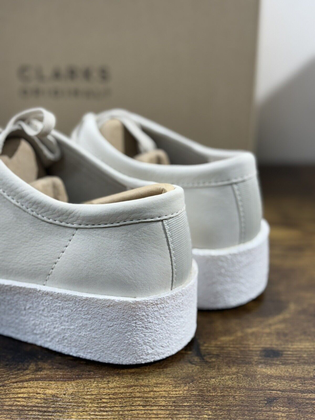 Clarks Wallabee Cup Scarpa Uomo White  Nubuck  Icon Clarks Men Shoes 45