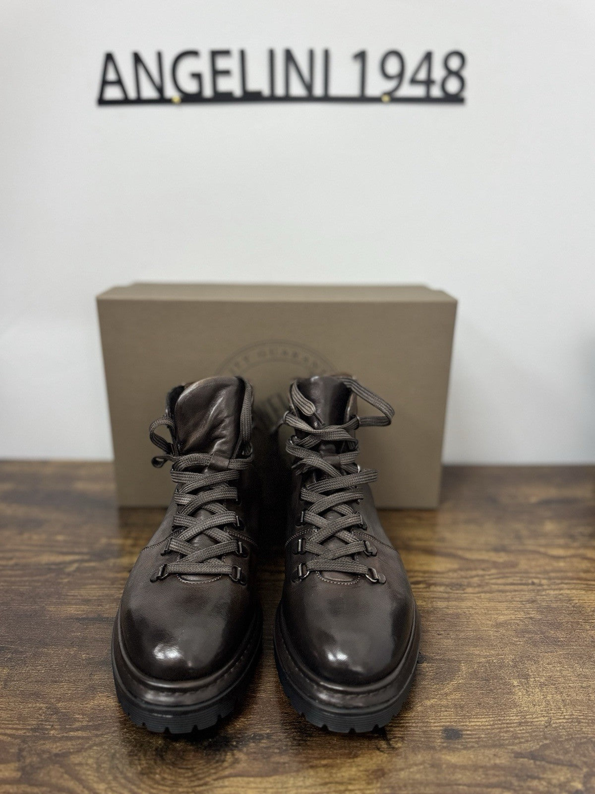Pawelk’s Polacchino  Pedula Pelle Marrone Mountain Boot    Casual Boot Uomo 40